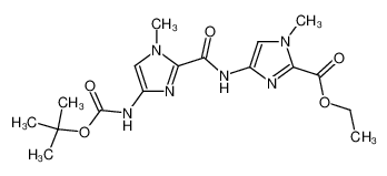 4-[(4-tert-butoxycarbonylamino-1-methyl-1H-imidazole-2-carbonyl)amino]-1-methyl-1H-imidazole-2-carboxylic acid ethyl ester_292070-63-4