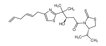(3R)-4-((2E)-4-hexa-2,5-dienylthiazol-2-yl)-3-hydroxy-1-((4S)-4-isopropyl-2-thioxothiazolidin-3-yl)-4-methylpentan-1-one_292073-51-9