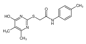 2-(4,5-dimethyl-6-oxo-1,6-dihydro-pyrimidin-2-ylsulfanyl)-N-p-tolyl-acetamide_29210-25-1