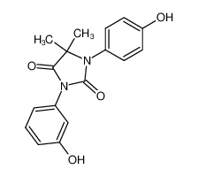 3-(3-hydroxy-phenyl)-1-(4-hydroxy-phenyl)-5,5-dimethyl-imidazolidine-2,4-dione_29210-41-1