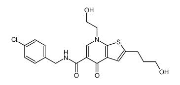 N-(4-chlorobenzyl)-7-(2-hydroxyethyl)-2-(3-hydroxypropyl)-4-oxo-4,7-dihydrothieno[2,3-b]pyridine-5-carboxamide_292143-86-3