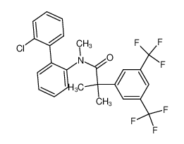 2-(3,5-bis(trifluoromethyl)phenyl)-N-(2'-chloro-[1,1'-biphenyl]-2-yl)-N,2-dimethylpropanamide_292151-74-7
