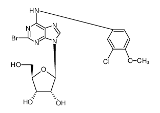 2-bromo-N6-(3-chloro-4-methoxy-phenyl)-adenosine_29217-89-8