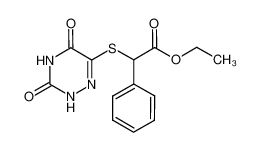 ethyl 2-((3,5-dioxo-2,3,4,5-tetrahydro-1,2,4-triazin-6-yl)thio)-2-phenylacetate_292170-03-7