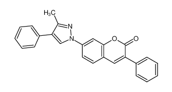 7-(3-methyl-4-phenyl-pyrazol-1-yl)-3-phenyl-chromen-2-one_29228-26-0