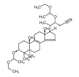 (3β,5α,20S,22R)-3,22-bis[(1-ethoxyethyl)oxy]4,4-dimethylchola-8,14-diene-24-nitrile_292601-75-3