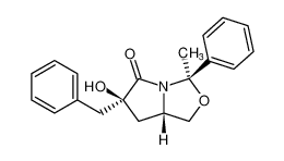 3H,5H-Pyrrolo[1,2-c]oxazol-5-one,tetrahydro-6-hydroxy-3-methyl-3-phenyl-6-(phenylmethyl)-, (3R,6R,7aS)-_292615-72-6