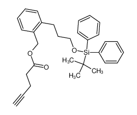 Pent-4-ynoic acid 2-[3-(tert-butyl-diphenyl-silanyloxy)-propyl]-benzyl ester_292616-85-4