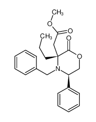 (3R,5R)-(4-benzyl-2-oxo-5-phenyl-3-propylmorpholin-3-yl)acetic acid, methyl ester_292618-94-1