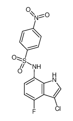 N-(3-Chloro-4-fluoro-1H-indol-7-yl)-4-nitro-benzenesulfonamide_292636-22-7