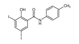 2-hydroxy-3,5-diiodo-N-(p-tolyl)benzamide_292637-51-5