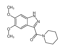 1-(5,6-dimethoxy-1(2)H-indazole-3-carbonyl)-piperidine_29281-10-5