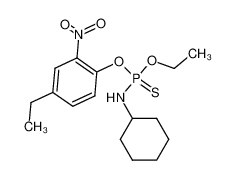 Cyclohexyl-thiophosphoramidic acid O-ethyl ester O'-(4-ethyl-2-nitro-phenyl) ester_29282-17-5