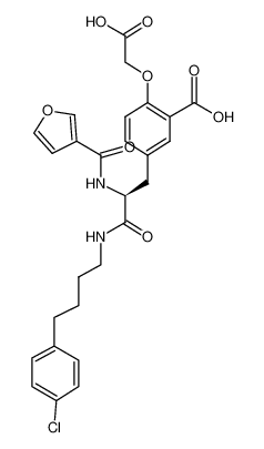 2-(carboxymethoxy)-5-[(2S)-3-{[4-(4-chlorophenyl)butyl]amino}-2-(3-furoylamino)-3-oxopropyl]benzoic acid_292833-92-2
