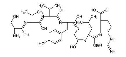 (2S)-2-[[(2S)-2-[[2-[[(2S)-2-[[(2S)-2-[[(2S)-2-[[(2S)-2-amino-3-hydroxypropanoyl]amino]-3-methylbutanoyl]amino]-3-methylbutanoyl]amino]-3-(4-hydroxyphenyl)propanoyl]amino]acetyl]amino]-4-methylpentanoyl]amino]-5-(diaminomethylideneamino)pentanoic aci_292851-89-9