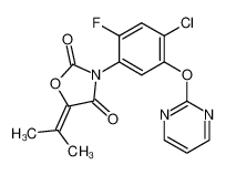 3-[4-Chloro-2-fluoro-5-(2-pyrimidyloxy)phenyl]-5-isopropylidene-1,3-oxazolidine-2,4-dione_292856-09-8