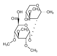 2-O-(2,3,4-Tri-O-methyl-α-D-glucuronopyranosyl)-3-O-methyl-D-xylose_29286-54-2