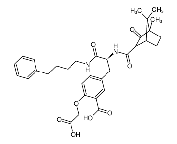 2-(carboxymethoxy)-5-((2S)-3-oxo-3-((4-phenylbutyl)amino)-2-((1R,4R)-4,7,7-trimethyl-3-oxobicyclo[2.2.1]heptane-2-carboxamido)propyl)benzoic acid_292862-84-1