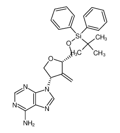 9-[(3S,5S)-5-(tert-Butyl-diphenyl-silanyloxymethyl)-4-methylene-tetrahydro-furan-3-yl]-9H-purin-6-ylamine_292864-78-9