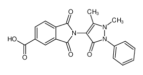 2-(1,5-dimethyl-3-oxo-2-phenyl-2,3-dihydro-1H-pyrazol-4-yl)-1,3-dioxo-2,3-dihydro-1H-isoindole-5-carboxylic acid_292870-53-2