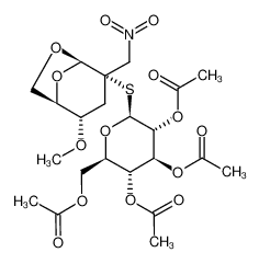 1,6-anhydro-2,3-dideoxy-4-O-methyl-2-C-nitromethyl-2-S-(2,3,4,6-tetra-O-acetyl-1-thio-β-D-glucopyranosyl)-D-glucopyranose_293742-45-7