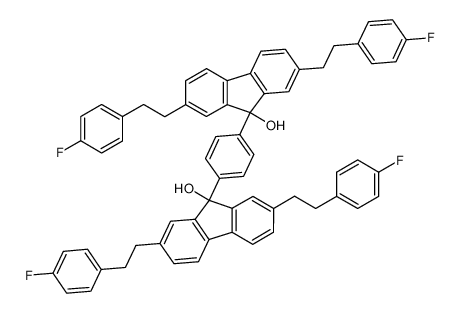 9,9'-(1,4-phenylene)bis[2,7-bis[2-(4-fluorophenyl)ethyl]-9H-fluoren-9-ol]_293757-22-9