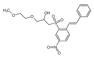 1-(2-Methoxy-ethoxy)-3-[5-nitro-2-((E)-styryl)-benzenesulfonyl]-propan-2-ol_2938-41-2