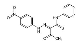2-(2-(4-nitrophenyl)hydrazono)-3-oxo-N-phenylbutanethioamide_2939-22-2