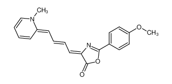 2-(4-methoxy-phenyl)-4-[4-(1-methyl-1H-pyridin-2-ylidene)-but-2-enylidene]-4H-oxazol-5-one_29397-08-8