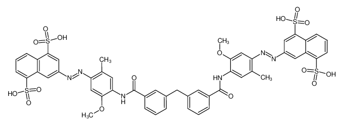 3,3'-((((3,3'-methylenebis(benzoyl))bis(azanediyl))bis(5-methoxy-2-methyl-4,1-phenylene))bis(diazene-2,1-diyl))bis(naphthalene-1,5-disulfonic acid)_29410-67-1
