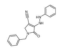 1-Benzyl-5-oxo-4-(N'-phenyl-hydrazino)-2,5-dihydro-1H-pyrrole-3-carbonitrile_29418-77-7