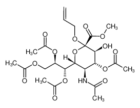 methyl (allyl 5-acetamido-4,7,8,9-tetra-O-acetyl-5-deoxy-α-D-erythro-L-gluco-2-nonulopyranosid)onate_294183-09-8