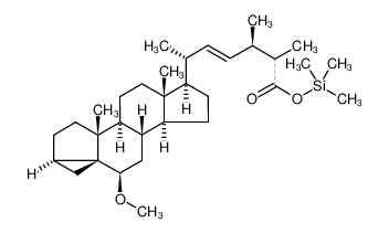 trimethylsilyl (3R,6R,E)-6-((1aR,3aR,3bS,5aR,6R,8aS,8bS,10R,10aR)-10-methoxy-3a,5a-dimethylhexadecahydrocyclopenta[a]cyclopropa[2,3]cyclopenta[1,2-f]naphthalen-6-yl)-2,3-dimethylhept-4-enoate_294212-54-7