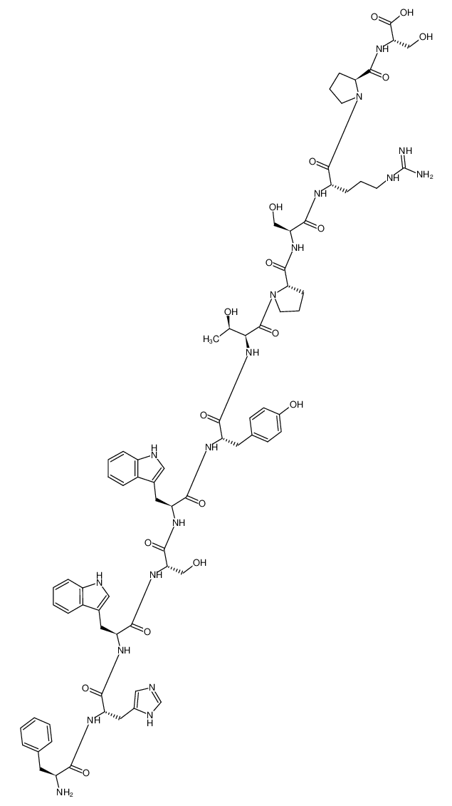 L-phenylalanyl-L-histidyl-L-tryptophyl-L-seryl-L-tryptophyl-L-tyrosyl-L-threonyl-L-prolyl-L-seryl-L-arginyl-L-prolyl-L-serine_294617-85-9
