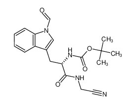 tert-butyl (S)-(1-((cyanomethyl)amino)-3-(1-formyl-1H-indol-3-yl)-1-oxopropan-2-yl)carbamate_294640-03-2