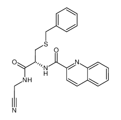 (R)-N-(3-(benzylthio)-1-((cyanomethyl)amino)-1-oxopropan-2-yl)quinoline-2-carboxamide_294641-32-0