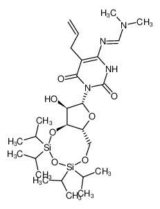 5-Allyl-4-N-(dimethylformamidine)-3',5'-O-(1,1,3,3-tetraisopropyldisiloxane-1,3-diyl)-6-oxocytidine_294648-43-4