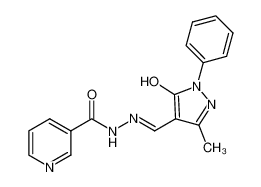 N'-((5-hydroxy-3-methyl-1-phenyl-1H-pyrazol-4-yl)methylene)nicotinohydrazide_294651-84-6