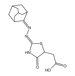 (Z)-2-(2-(adamantan-2-ylidenehydrazineylidene)-4-oxothiazolidin-5-yl)acetic acid_294652-29-2