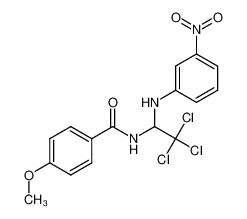 4-methoxy-N-(2,2,2-trichloro-1-((3-nitrophenyl)amino)ethyl)benzamide_294654-68-5
