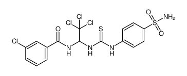 3-chloro-N-(2,2,2-trichloro-1-(3-(4-sulfamoylphenyl)thioureido)ethyl)benzamide_294655-02-0