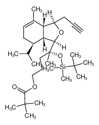 2,2-Dimethyl-propionic acid (R)-4-(tert-butyl-dimethyl-silanyloxy)-4-((1R,3R,3aR,7R,7aR)-7-isopropyl-4-methyl-3-prop-2-ynyl-1,3,3a,6,7,7a-hexahydro-isobenzofuran-1-yl)-pentyl ester_294674-54-7