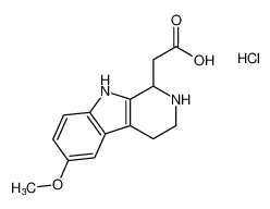 2-(6-methoxy-2,3,4,9-tetrahydro-1H-pyrido[3,4-b]indol-1-yl)acetic acid hydrochloride_294677-17-1