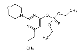 thiophosphoric acid O,O'-diethyl ester O'-(2-morpholin-4-yl-6-propyl-pyrimidin-4-yl) ester_29486-44-0