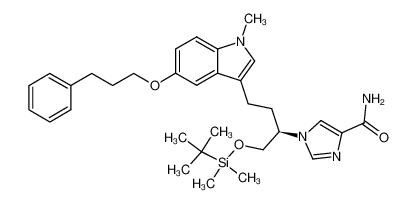 1-[(R)-1-(tert-butyldimethylsilyloxy)-4-(1-methyl-5(3-phenylpropoxy)indol-3-yl)-2-butyl]imidazole-4-carboxamide_294863-06-2