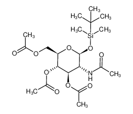 Acetic acid (2R,3S,4R,5R,6S)-3-acetoxy-2-acetoxymethyl-5-acetylamino-6-(tert-butyl-dimethyl-silanyloxy)-tetrahydro-pyran-4-yl ester_294869-82-2