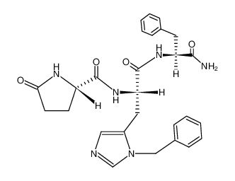 N-(N-L-Pyroglutaminyl-3-(1-benzyl-imidazol-5-yl)-L-alanyl)-L-phenylalanin-amid_29487-89-6
