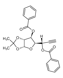 (S)-1-((3aR,5R,6S,6aR)-6-(benzoyloxy)-2,2-dimethyltetrahydrofuro[2,3-d][1,3]dioxol-5-yl)prop-2-yn-1-yl benzoate_29514-29-2
