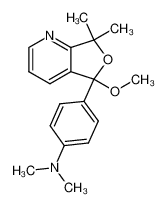 4-(5-methoxy-7,7-dimethyl-5,7-dihydro-furo[3,4-b]pyridin-5-yl)-N,N-dimethyl-aniline_29520-41-0