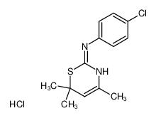(4-chloro-phenyl)-(4,6,6-trimethyl-6H-[1,3]thiazin-2-yl)-amine; hydrochloride_2953-88-0